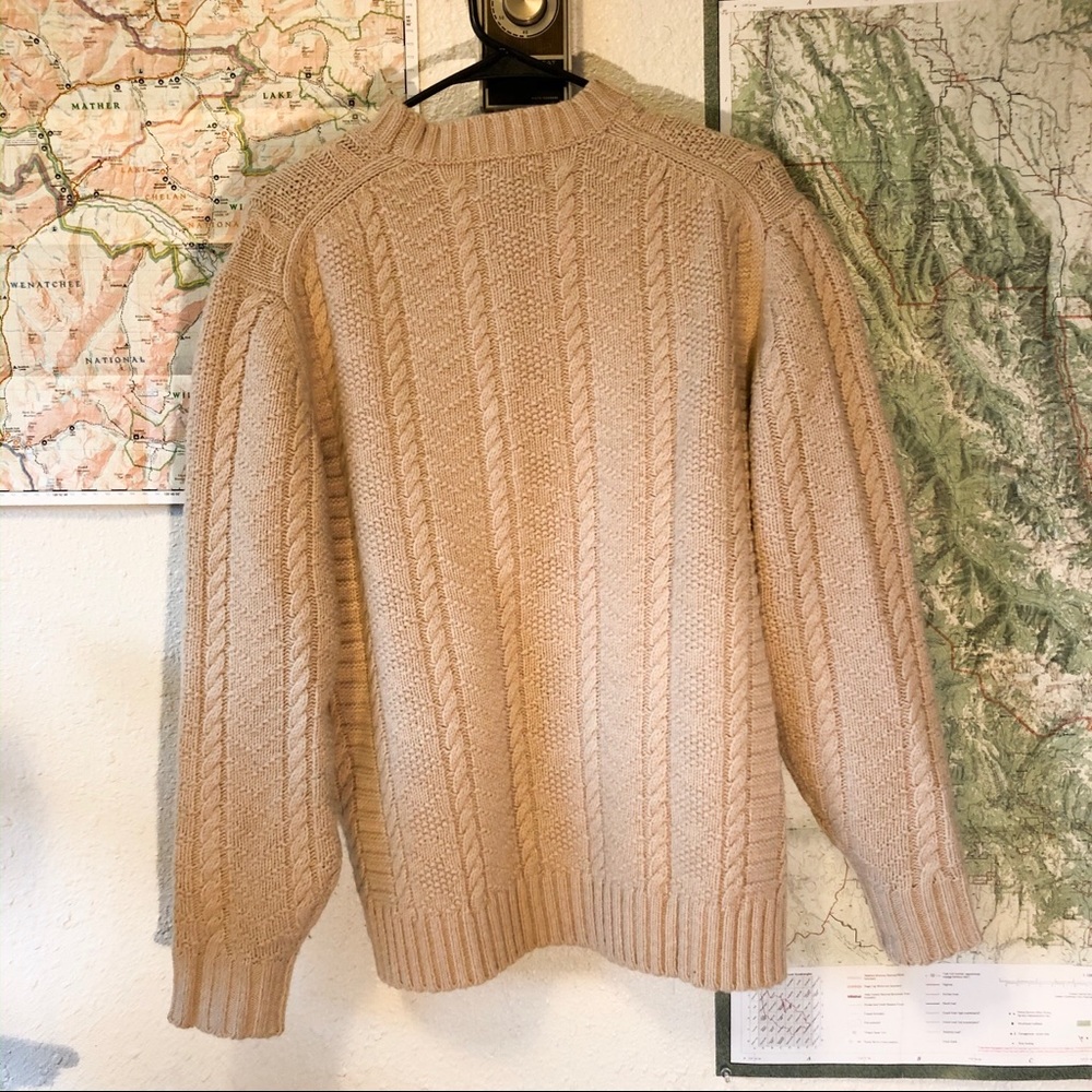 Pendleton Beige Cable Knit Sweater - Picture 4 of 8